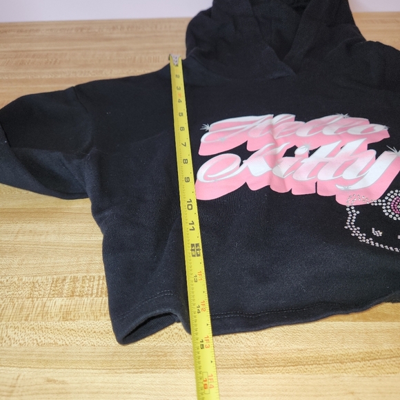 HELLO KITTY Wraparound Hoodie Knit cropped, size Small - Picture 9 of 11
